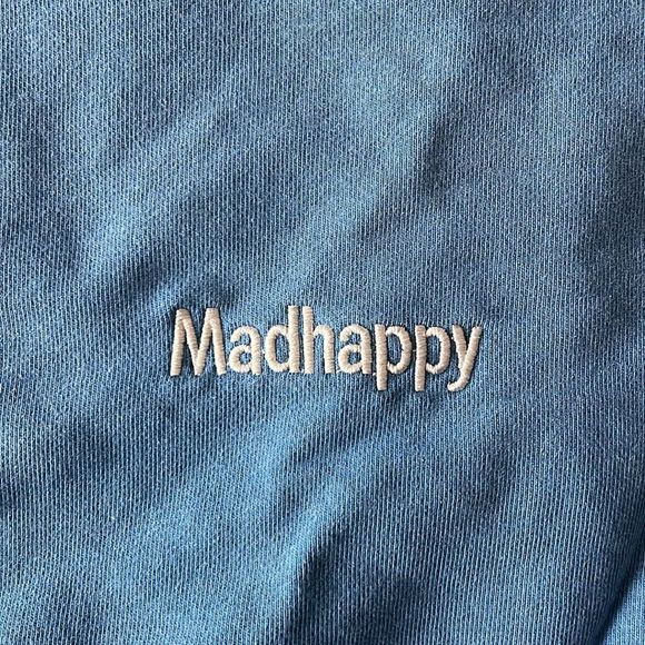 Madhappy Small Blue Cropped Sweatshirt,Small - Picture 7 of 9
